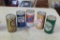 5 Vintage Collectible Beer Cans (see Below)