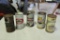 5 Vintage Collectible Beer Cans (see Below)