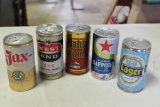 5 Vintage Collectible Beer Cans (see Below)