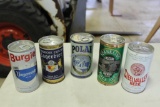 5 Vintage Collectible Beer Cans (see Below)