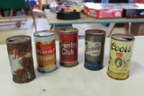 5 Vintage Collectible Beer Cans (see Below)