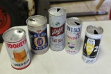 5 Vintage Collectible Beer Cans (see Below)