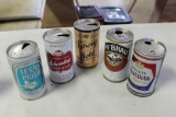 5 Vintage Collectible Beer Cans (see Below)