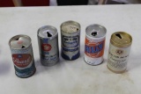 5 Vintage Collectible Beer Cans (see Below)