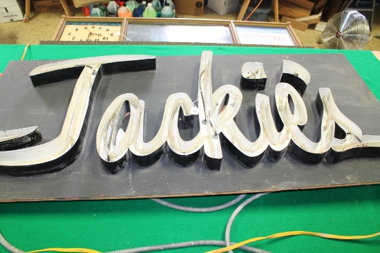 Vintage "Jackie's" Neon Sign.
