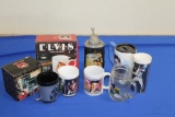 Lot of 9 Elvis Mugs and Glasses