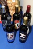 Lot of 5 Bottles of Elvis Label Red Wine