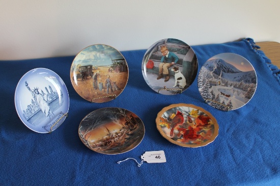 Lot of 6 Various Collectors Plates