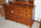 8 Drawer Vanity Dresser with Mirror