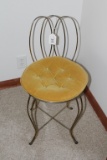 Vintage Vanity Chair with Small Table