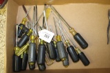 Lot of Flathead Screwdrivers