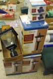 Lot of 3 Patriot Solar Pole Lights in box