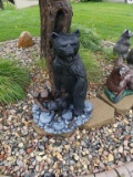 Standing Bear with Cub Statue