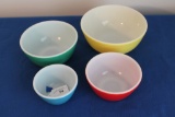 Set of Pyrex Colored Nesting Bowls