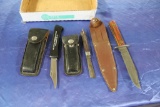 Lot of 2 Lockback and 1 Fixed Blade Knives