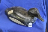 Hand Carved Black Duck/Coot Wood Decoy