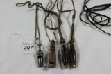 Lanyards with Snipe Whistles and Mouth Reeds