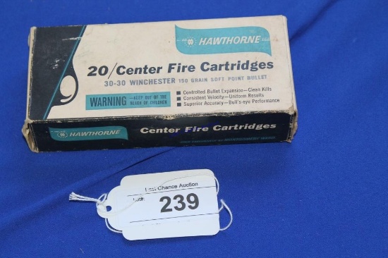 20ct Vintage Hawthorne 30-30 150gr SP