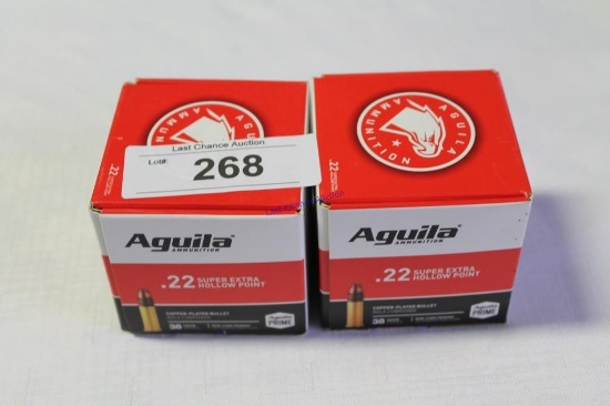 2X-250ct Aguila .22lr HP