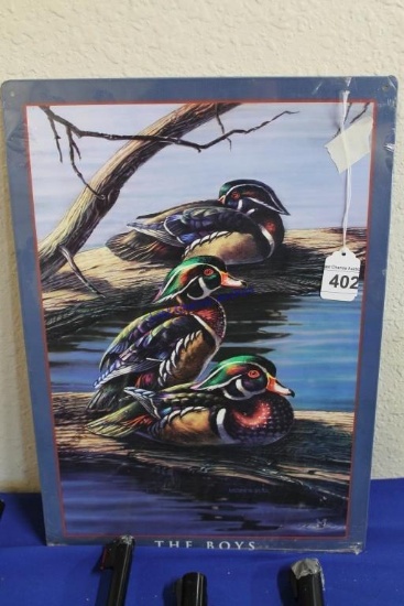 Metal Sign "The Boys" Wood Duck Print