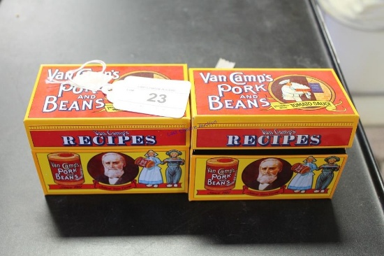 Pair of Van Camp's Pork and Beans Recipie Box