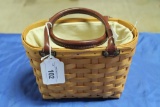 Longaberger Basket w/Leather Handles 9