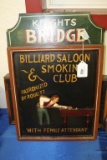 Knights Bridge Billiars Sign