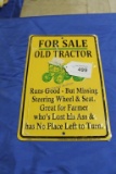 Old Tractor For Sale Sign  8x12