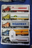 Set of 5 Tractor Trailer Semi Toys (Yatming)