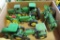 Box of John Deere Tractor Toys