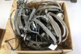 Box of appx 12 Antique Headphones for Parts
