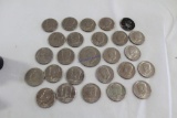 Eisenhower Dollar and 26 .50 Cent Pieces