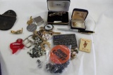 Crown Royal Bag of Pins and Cuff Links etc.