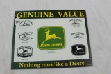 John Deere Genuine Value Metal Sign