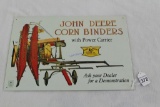 John Deere Corn Binders Metal Sign