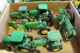 Box of John Deere Tractor Toys