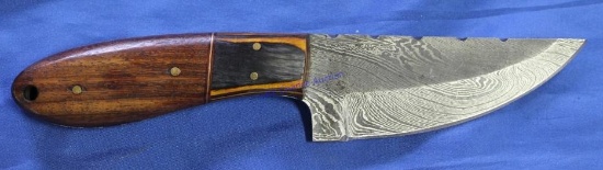 Custom Wood Handle 4" Damascus Knife