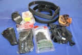Lot of Belts Holsters and Accessories
