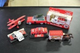 Lot of Small Budweiser Vehicles