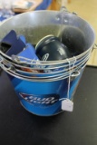 Lot of 4 Beer Buckets & Coozys Bud Light
