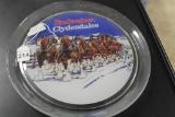 Budweiser Clydesdales Glass Serving Tray