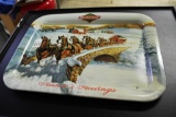 Budweiser Clydesdales Metal Serving Tray