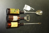 Trio of Bar Tools with Bottles & Dice Inside