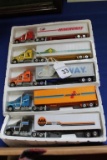 Lot of  5 Toy Semi Trucks and Trailers