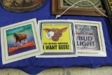 Lot of 3 State Fair Prize Mirrors with Beer