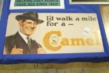 I'd Walk a Mile for a Camel Tin Sign