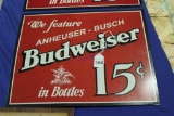 Budweiser 15c Tin Sign