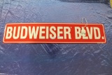 Budweiser Blvd Tin Sign