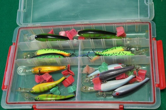Plano Box of  15 Large Walleye Diver Lures LN