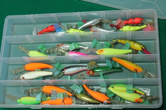 Plano Box of  25 Med and Sm Walleye Divers